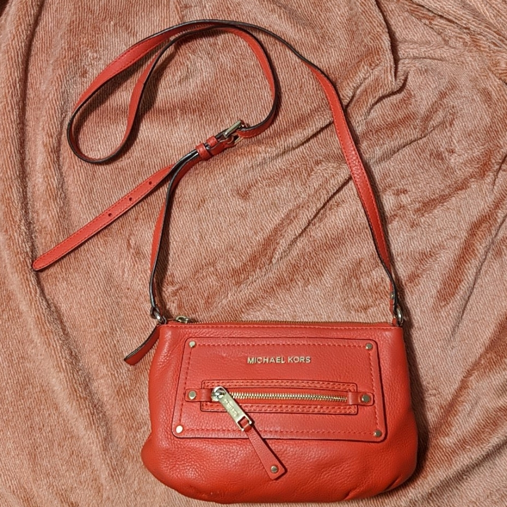 Michael Kors Red Orange Bag - Picture 2 of 10